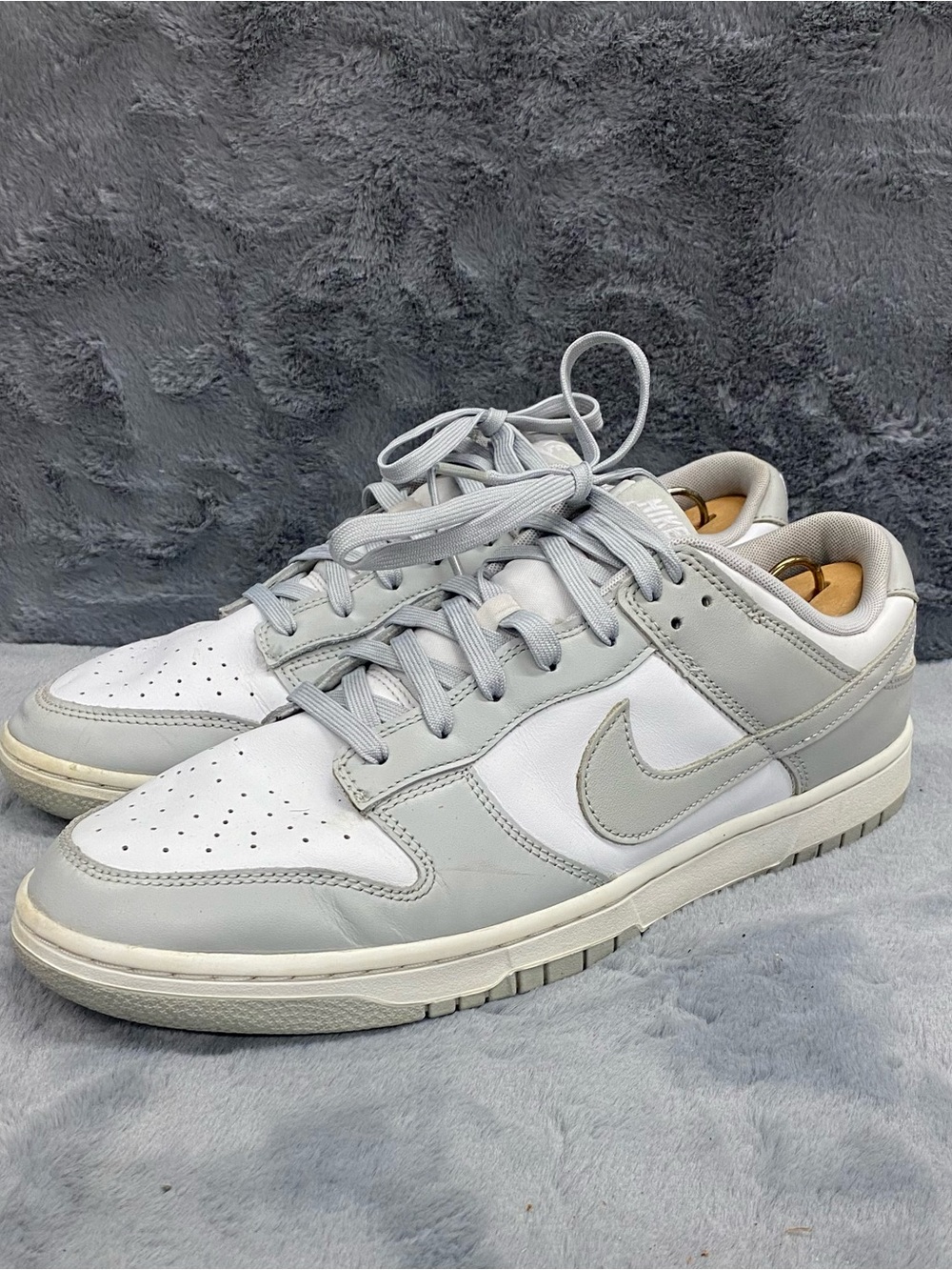 Nike Dunks Gray and White Mens Size 12 Low-Top Sneakers